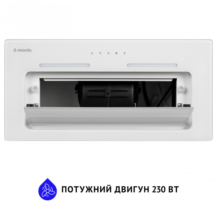 Витяжка повновбудовувана MINOLA HBI 6873 WH GLASS 1200 LED Line