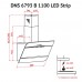 Витяжка декоративна похила PERFELLI DNS 6793 B 1100 BL LED Strip