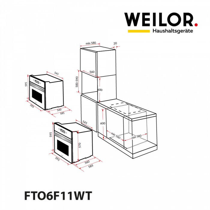 Духовка WEILOR FTO6F11WT