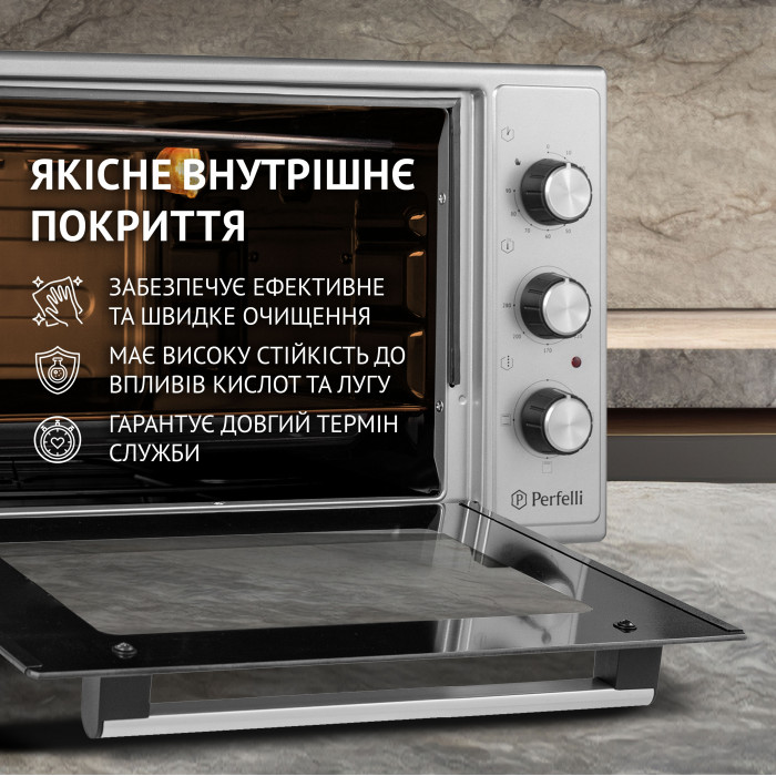 Електрична піч PERFELLI CLASSIC 37 GREY