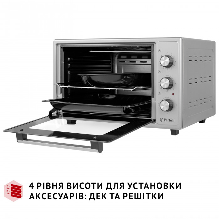 Електрична піч PERFELLI CLASSIC 37 GREY