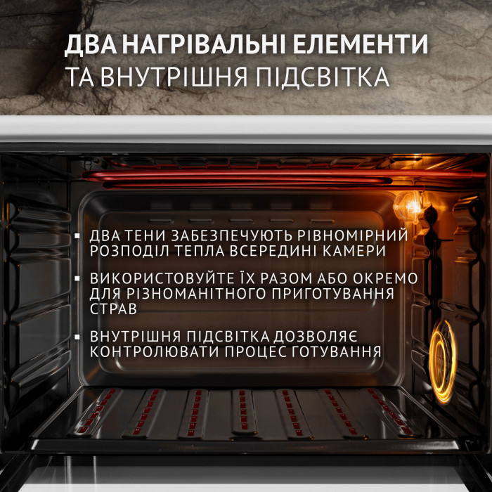 Електрична піч PERFELLI TRIMO 37 WHITE