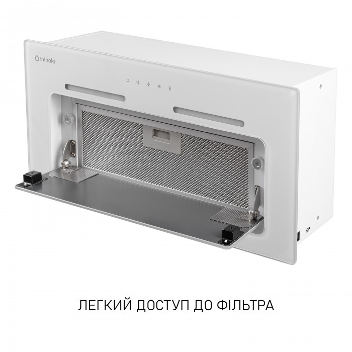 Витяжка повновбудована MINOLA HBI 6473 WH GLASS 800 LED Line