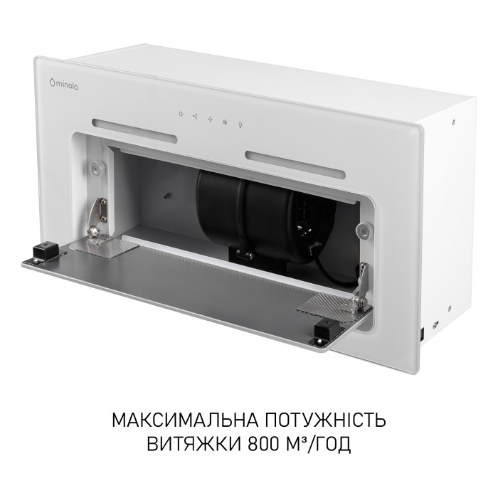 Витяжка повновбудована MINOLA HBI 6473 WH GLASS 800 LED Line