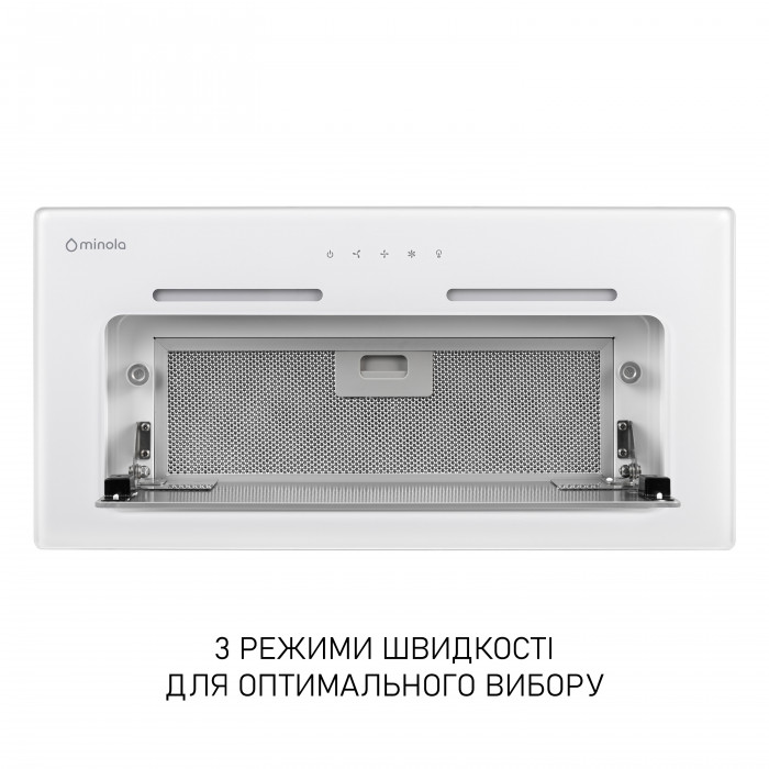 Витяжка повновбудована MINOLA HBI 6473 WH GLASS 800 LED Line