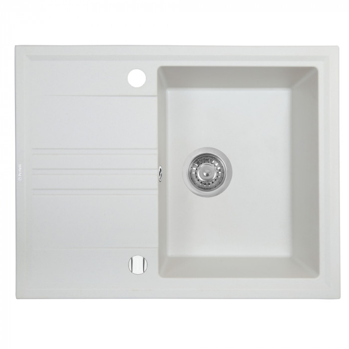 Мийка кухонна гранітна PERFELLI SILVE PGS 134-64 WHITE