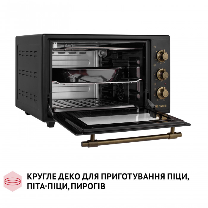 Електрична піч PERFELLI LAGGIO 37 BLACK RETRO