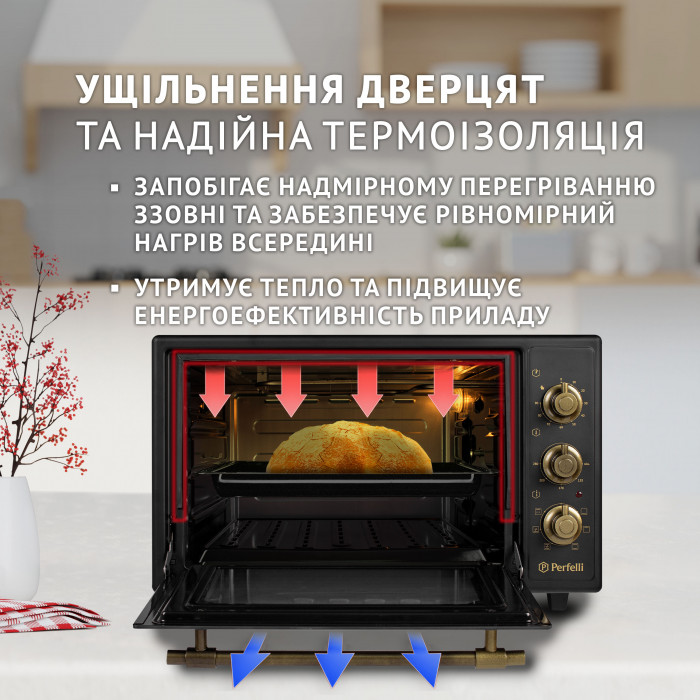 Електрична піч PERFELLI LAGGIO 37 BLACK RETRO