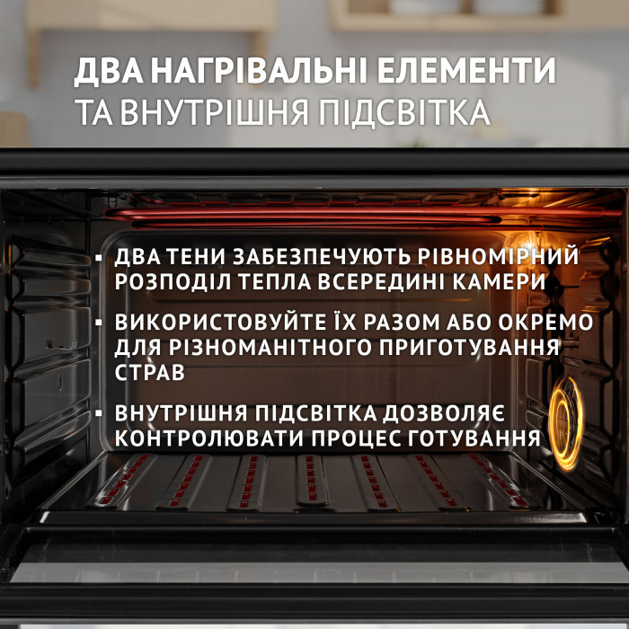 Електрична піч PERFELLI LAGGIO 37 BLACK RETRO