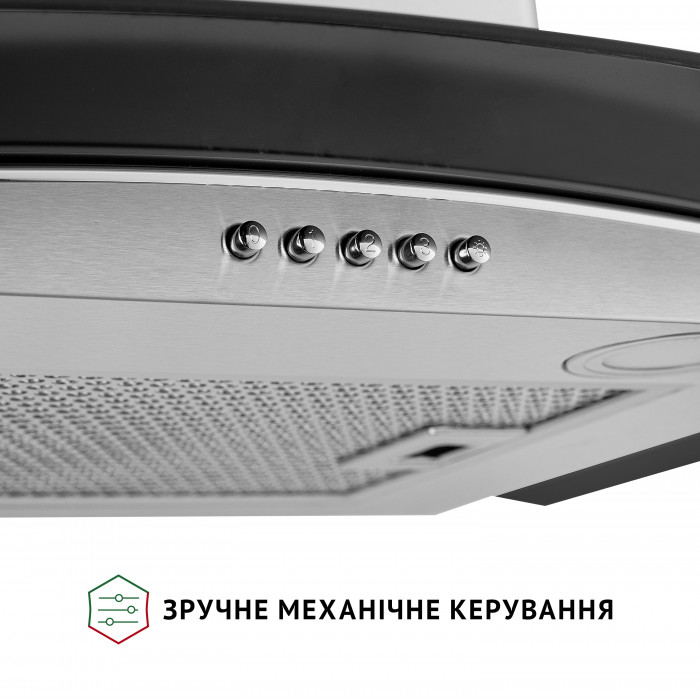 Витяжка декоративна зі склом PERFELLI GRASSI 6HMX INOX