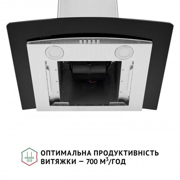Витяжка декоративна зі склом PERFELLI GRASSI 6HMX INOX