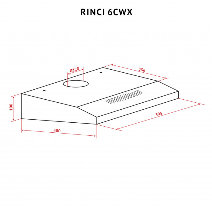 Витяжка плоска PERFELLI RINCI 6CWX INOX