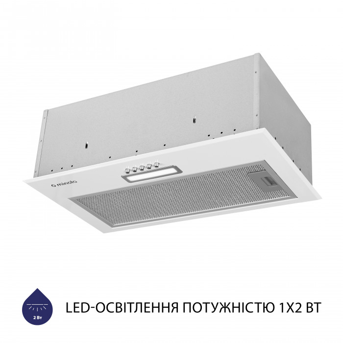 Витяжка повновбудована MINOLA HBI 5614 WH 1000 LED