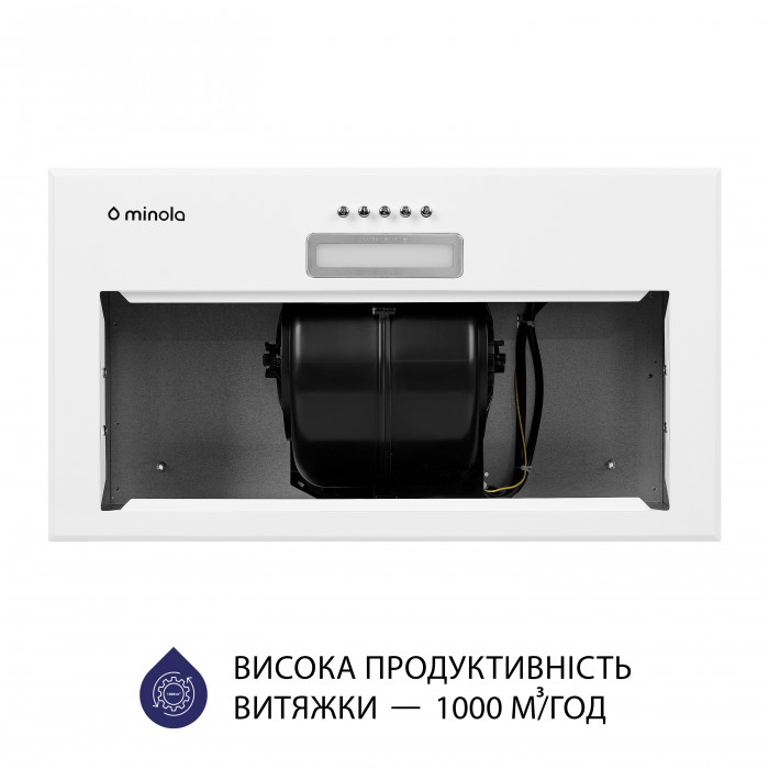 Витяжка повновбудована MINOLA HBI 5614 WH 1000 LED