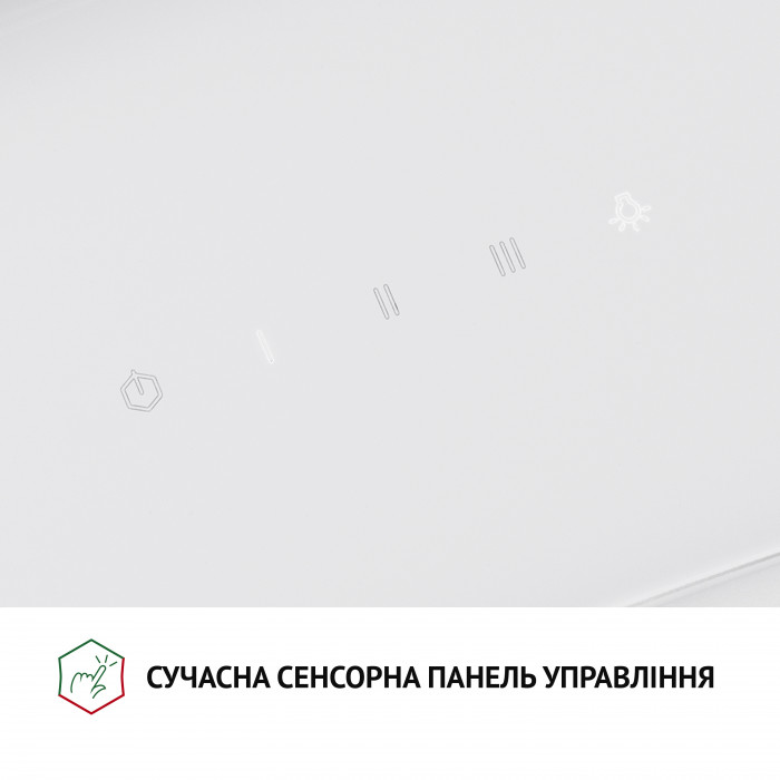 Витяжка декоративна похила PERFELLI DNS 6482 D 850 WH LED