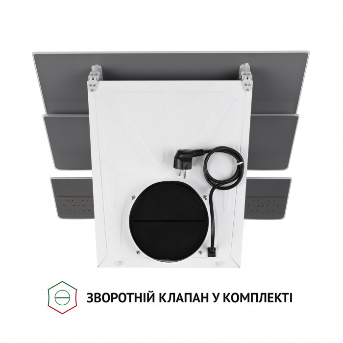 Витяжка декоративна похила PERFELLI DNS 6482 D 850 WH LED
