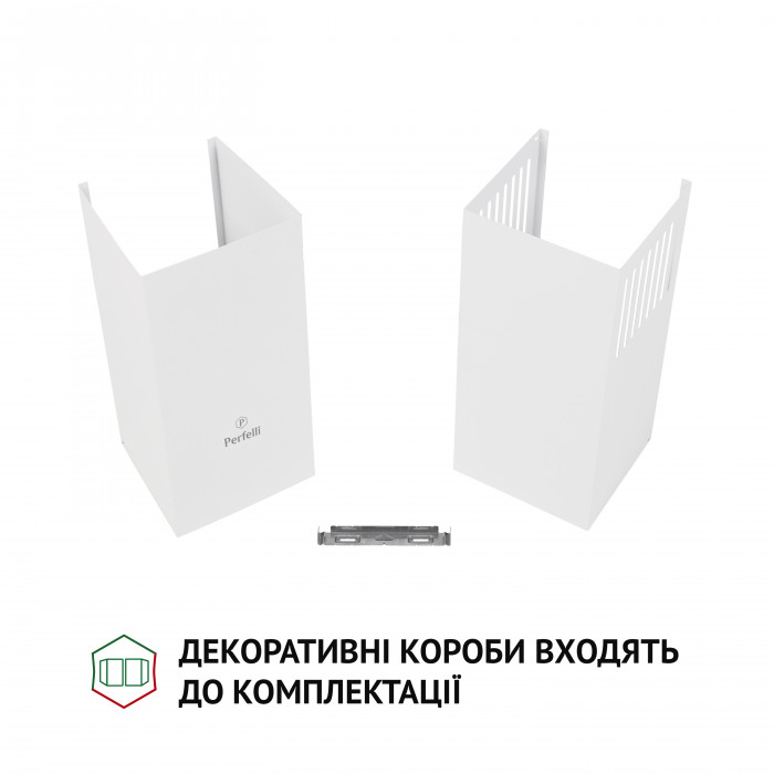 Витяжка декоративна похила PERFELLI DNS 6482 D 850 WH LED