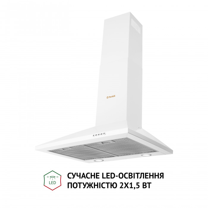 Витяжка купольна PERFELLI K 6610 WH 1000 LED