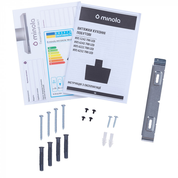 Витяжка декоративна похила MINOLA HVS 5242 BL 700 LED