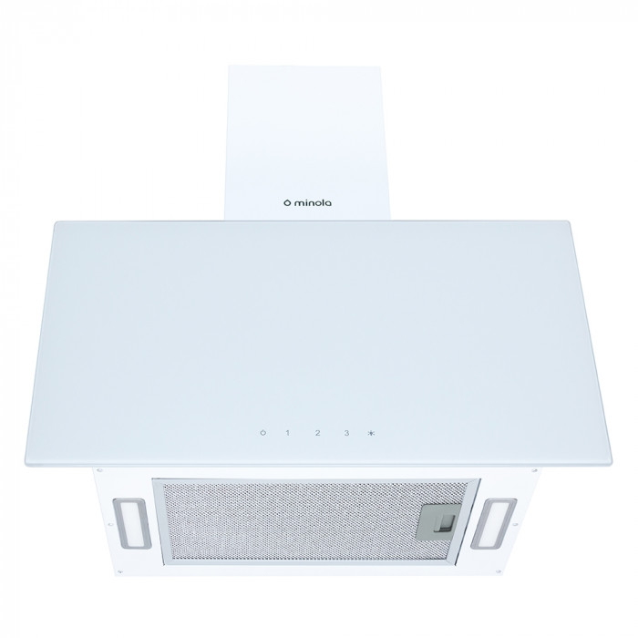 Витяжка декоративна похила MINOLA HVS 6744 WH 1100 LED