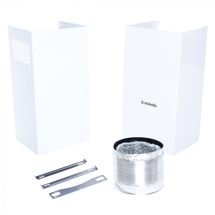 Витяжка декоративна похила MINOLA HVS 6744 WH 1100 LED