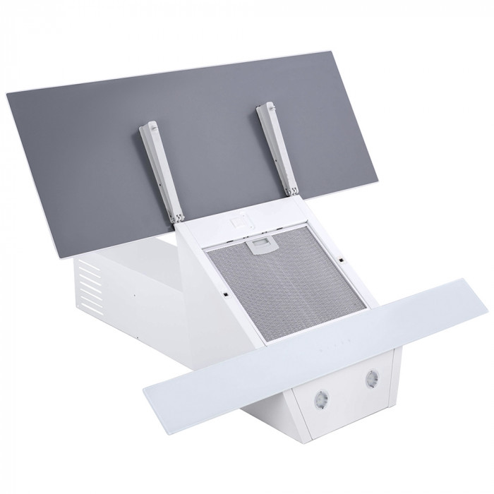 Витяжка декоративна похила MINOLA HVS 9412 WH 850 LED