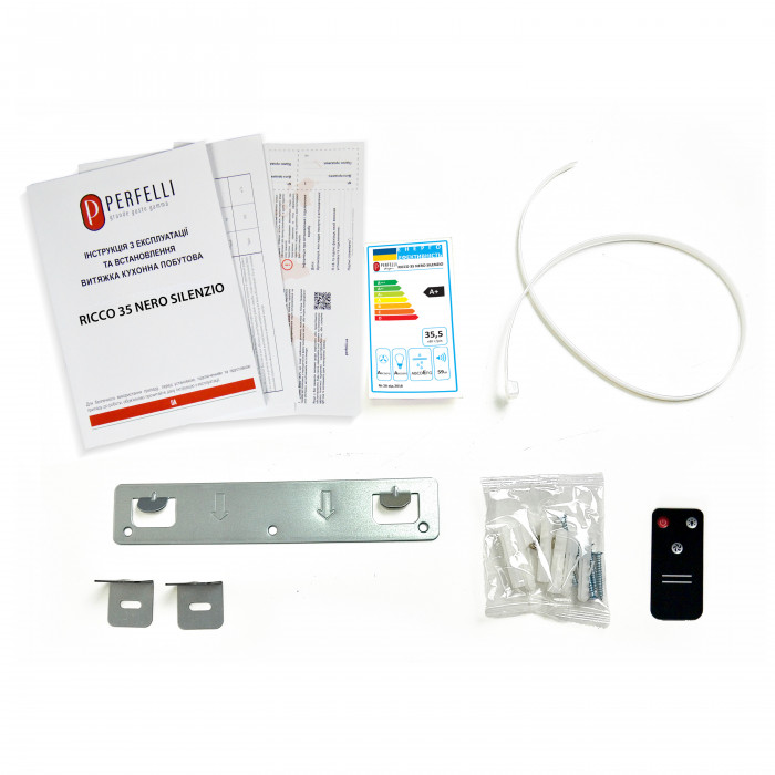 Витяжка пристінна PERFELLI DESIGN RICCO 35 NERO SILENZIO