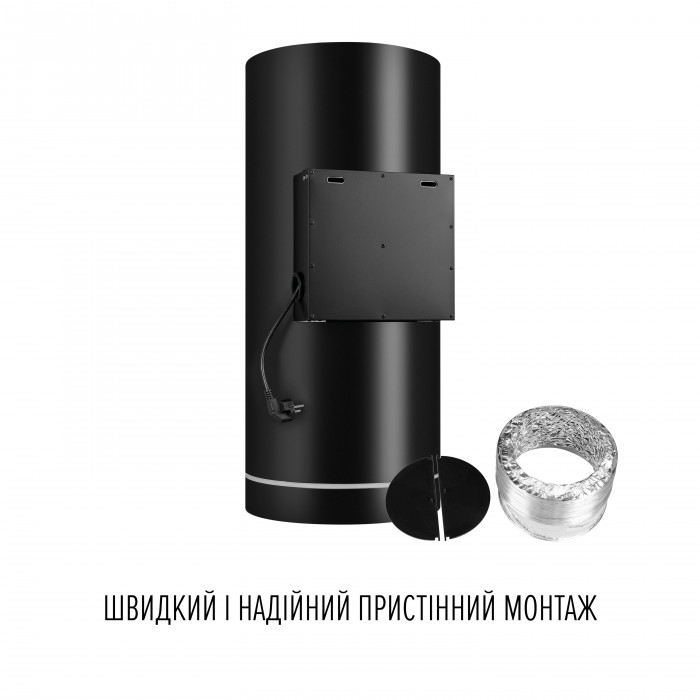 Витяжка пристінна PERFELLI DESIGN RICCO 35 NERO SILENZIO
