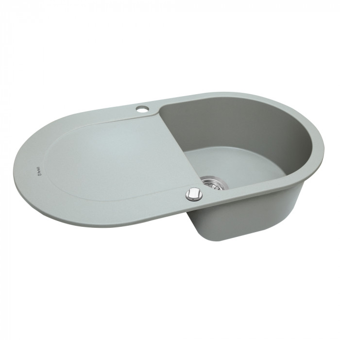 Мийка кухонна гранітна PERFELLI IZETTA OGI 1141-78 GREY METALLIC