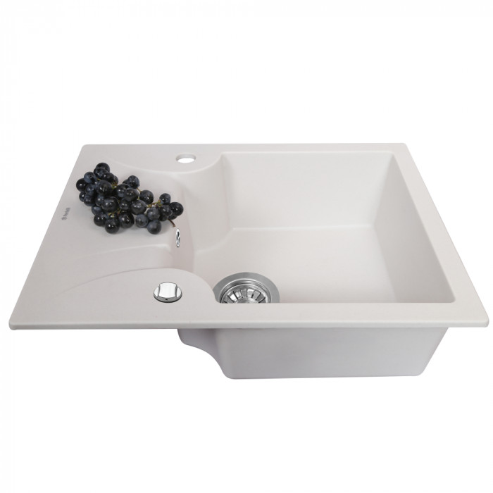 Мийка кухонна гранітна PERFELLI FELICITA PGF 134-60 WHITE