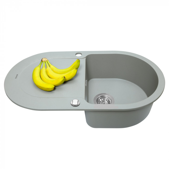 Мийка кухонна гранітна PERFELLI IZETTA OGI 1141-78 GREY METALLIC