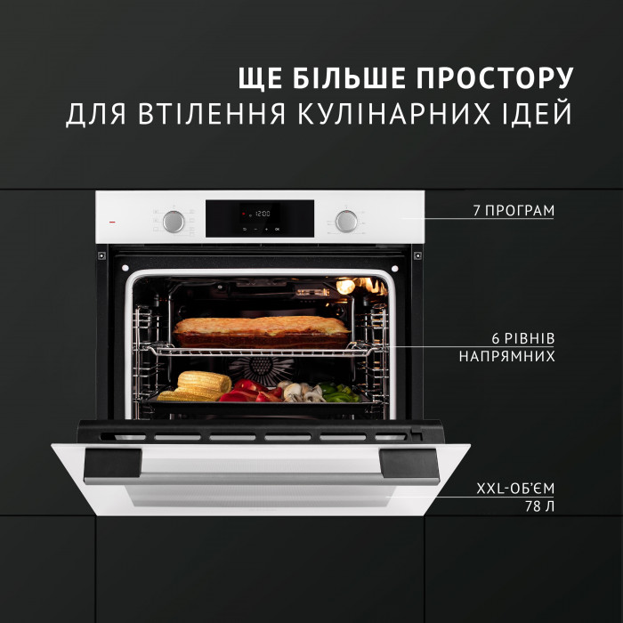 Духова шафа електрична PERFELLI PERLA 6D7 BIANCO