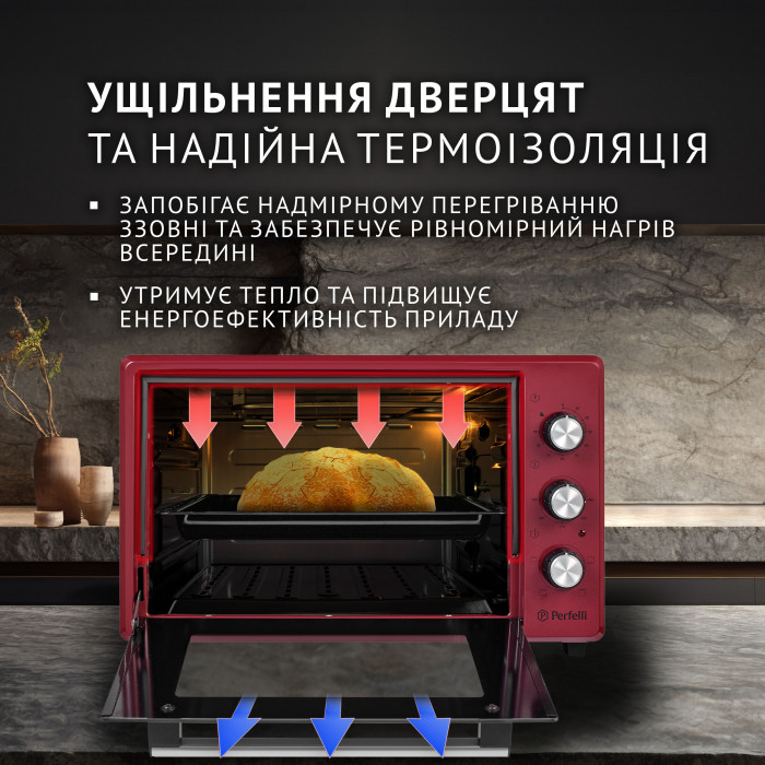 Електрична піч PERFELLI MIRAGE 37 RED
