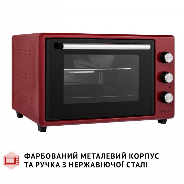 Електрична піч PERFELLI MIRAGE 37 RED
