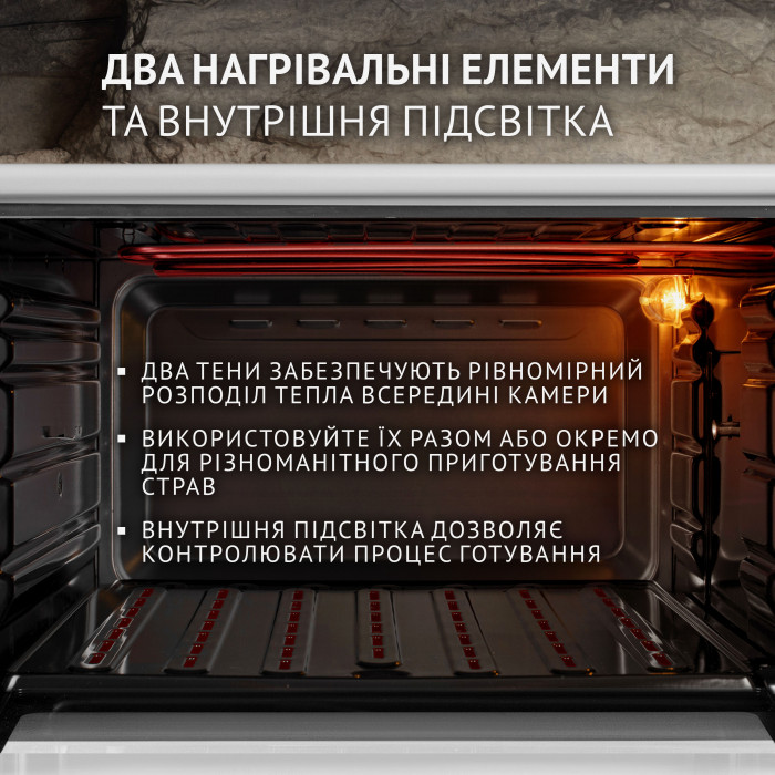 Електрична піч PERFELLI MIRAGE 48 WHITE