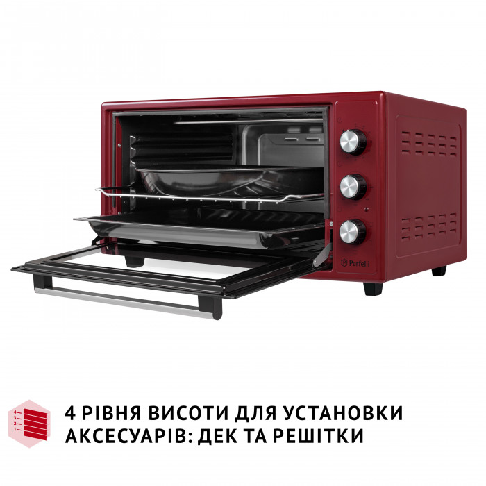Електрична піч PERFELLI TRIMO 48 RED
