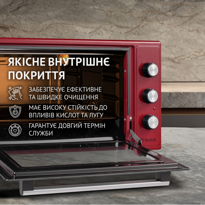 Електрична піч PERFELLI TRIMO 48 RED