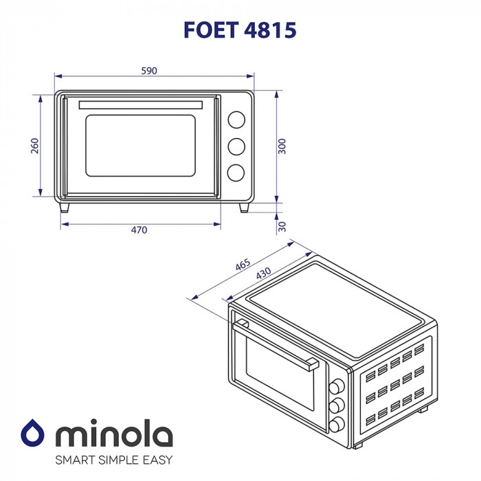 Електрична піч MINOLA FOET 4815 BL