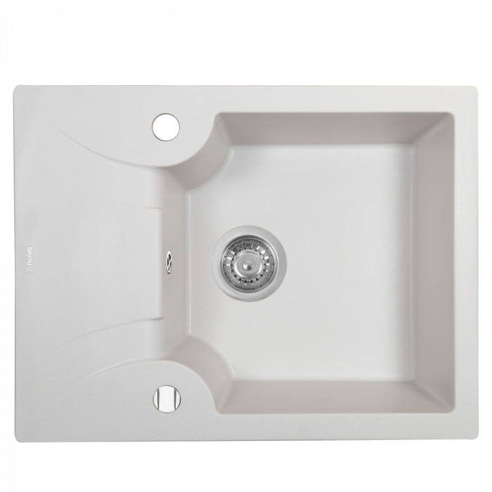 Мийка кухонна гранітна PERFELLI FELICITA PGF 134-60 WHITE
