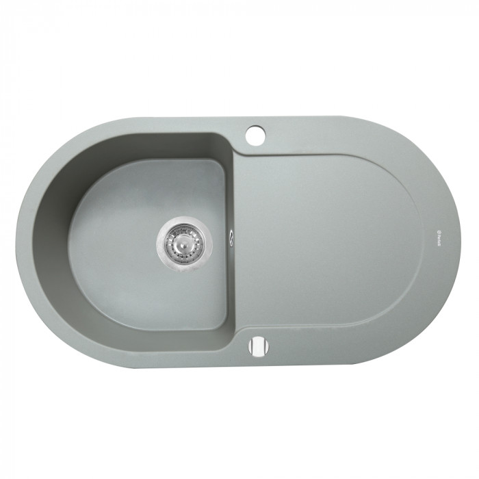 Мийка кухонна гранітна PERFELLI IZETTA OGI 1141-78 GREY METALLIC