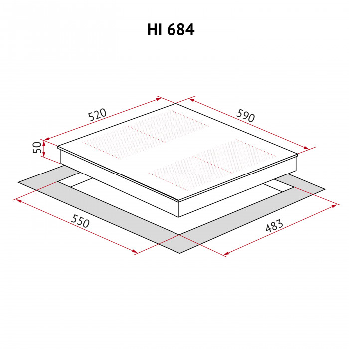 Поверхня індукційна PERFELLI HI 684 BL