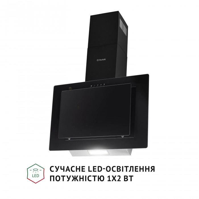 Витяжка декоративна похила PERFELLI DN 6142 BL LED