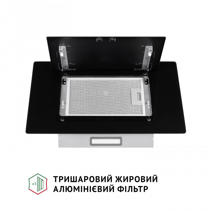 Витяжка декоративна похила PERFELLI DN 6142 BL LED