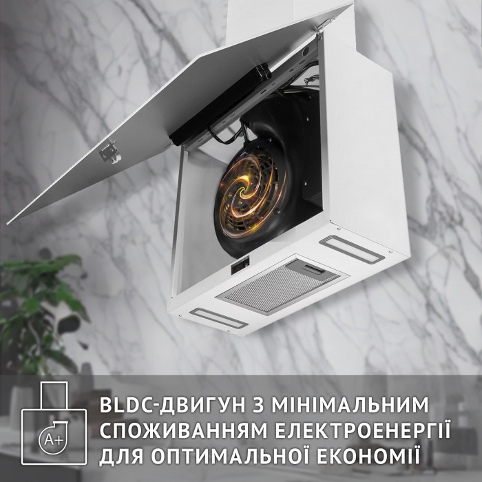 Витяжка декоративна похила PERFELLI RIVA BIANCA