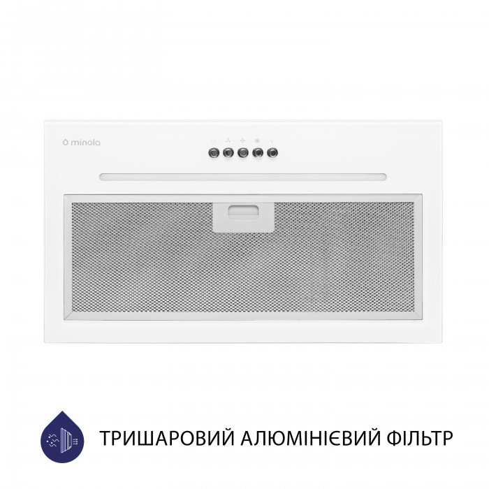 Витяжка повновбудована MINOLA HBI 5664 WH GLASS 1000 LED Line