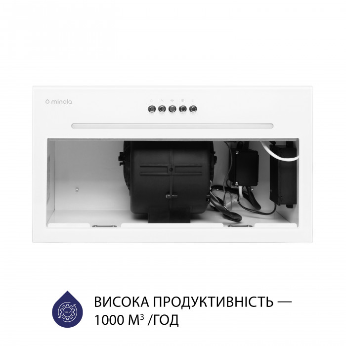 Витяжка повновбудована MINOLA HBI 5664 WH GLASS 1000 LED Line