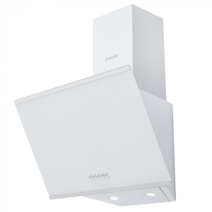 Витяжка декоративна похила MINOLA HDN 5202 WH/INOX 700 LED