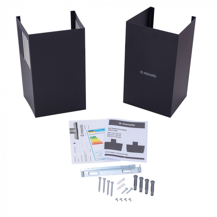 Витяжка декоративна похила MINOLA HDN 6212 BL 700 LED