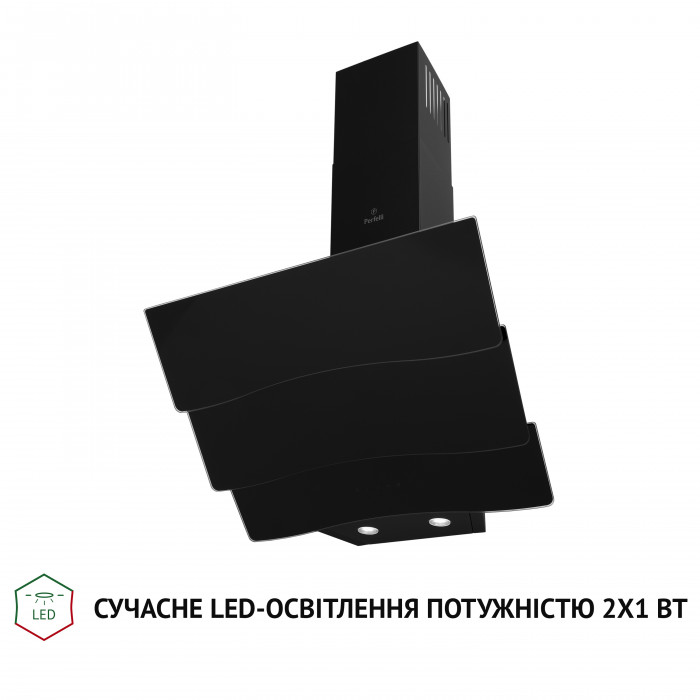 Витяжка декоративна похила PERFELLI DNS 6482 D 850 BL LED