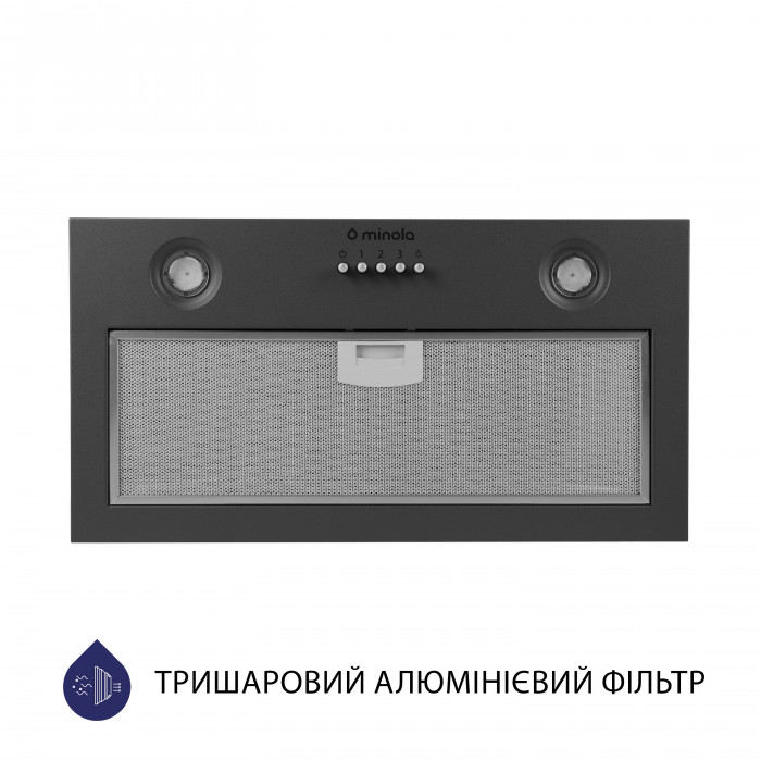 Витяжка повновбудована MINOLA HBI 5204 GR 700 LED